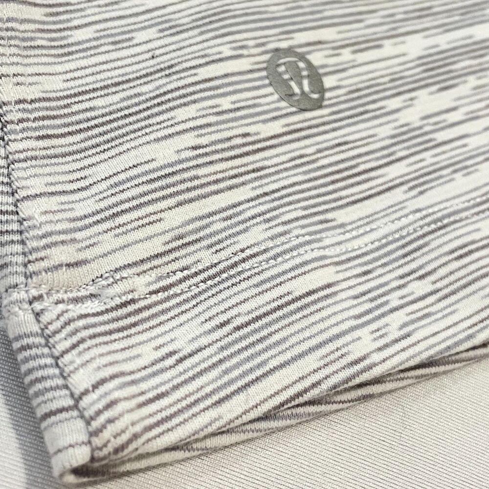~ Lululemon 4 Tank Gym Yoga Relaxed Training Gray High-Neck Racerback Athleisure